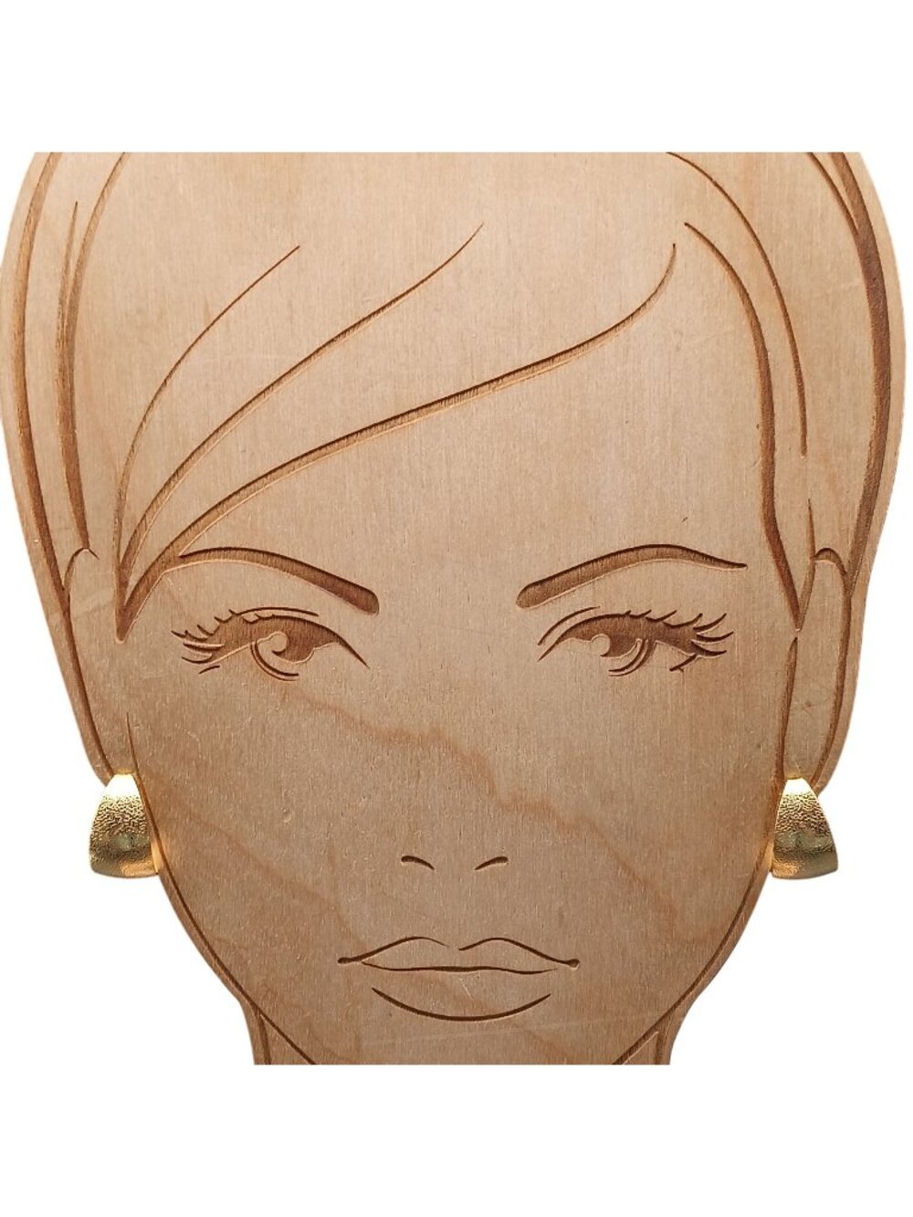 Vintage Gold-Tone Textured Half-Hoop Clip-On Earrings